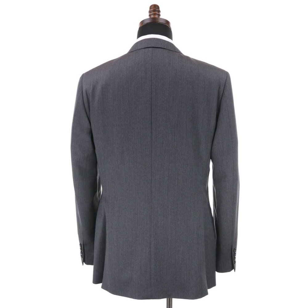 J Crew Ludlow Tollegno 1900 Wool Suit 40L Gray Herringbone 35 X 33 Flat Front - Picture 6 of 14